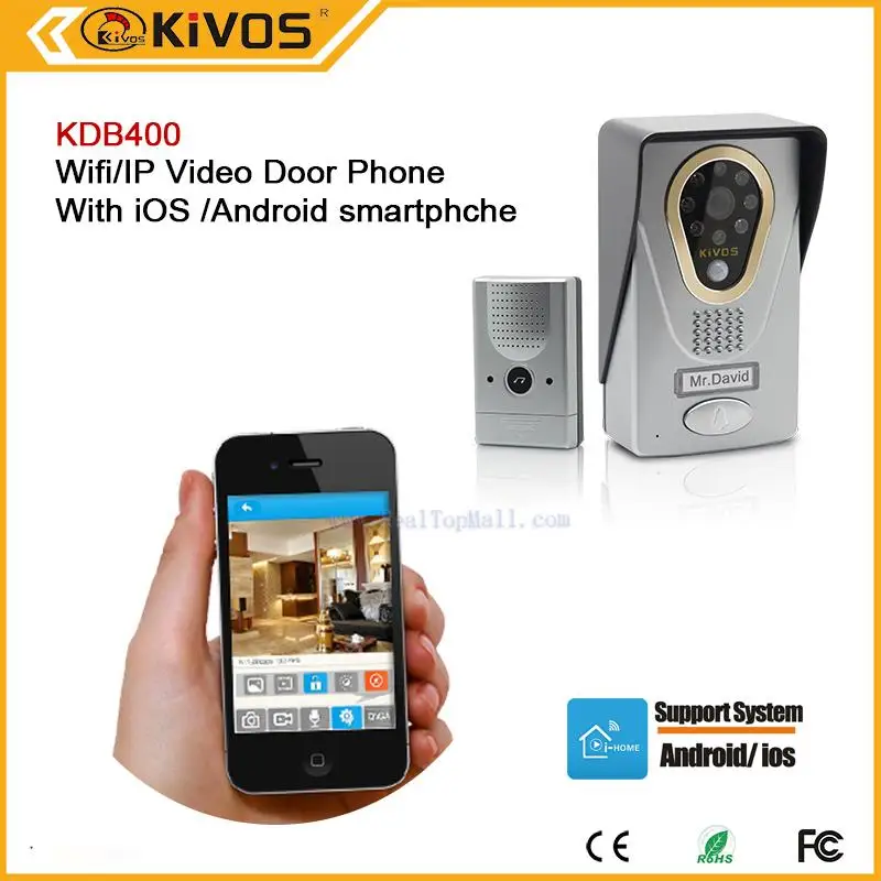 WiFi Video Door Phone Home Security Door Wireless Intercom with 720P iOS and Android font b