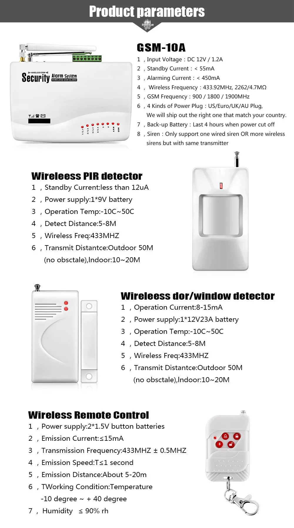 GSM10A безопасности удаленного Управление GSM сигнализация SIM дома автодозвон Dialer СМС вызова безопасности Системы сигнализации русский Alarme Системы