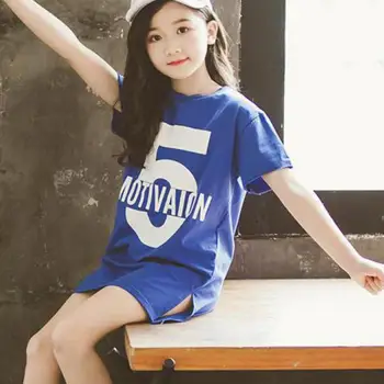 

2020 Summer Tee Toddler Girls T-shirts Cotton Short-sleeved T-shirts Printing Family Matching Clothes Tops Tees Camiseta 10 12 T