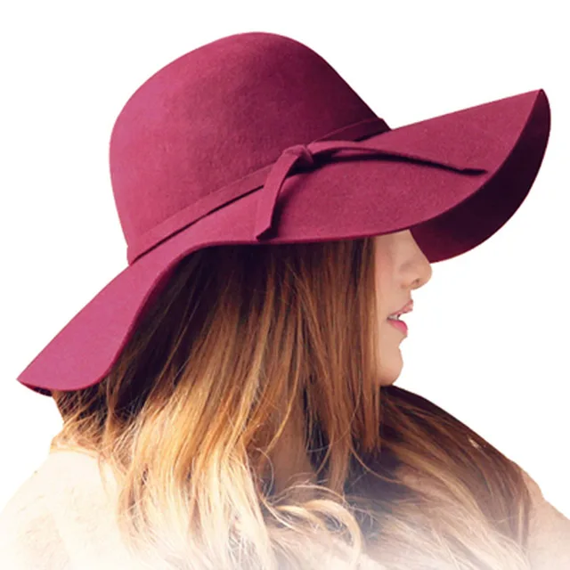 Autumn winter Summer fashion fedoras vintage pure Women's Beach Sun hat