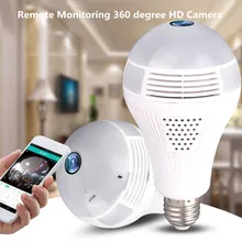 Дистанционный мониторинг E27 светодиодная лампа HD камера 360 градусов беспроводная wifi ночного видения безопасность видеоняня Светодиодная лампа ночник
