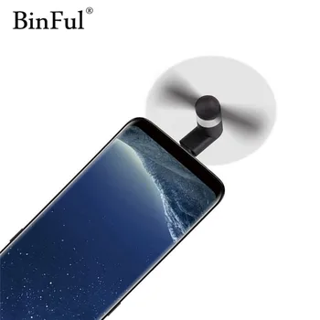 

BinFul Cute usb gadget Type-c Micro USB 8 Pin Flexible Mini for Android LG Huawei Samsung Xiaomi Type c Fan
