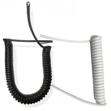 2 шт. PUR пружинный провод 3 ядра 1,5 квадратный Телескопический провод черный белый спиральный кабель три ядра шнур Питания Чистый медный провод