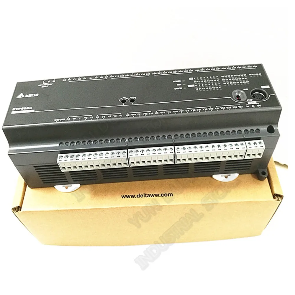 

Original Delta PLC DVP60EC00T3 EC3 Series DI36 DO24 60 Transistor RS232 RS485 100-240VAC New in Box