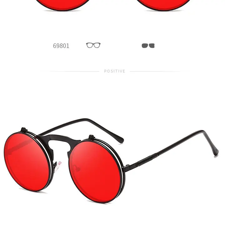 LeonLion паровые панковские солнцезащитные очки мужские модные уличные круглые очки уличные Oculos De Sol Feminino UV400