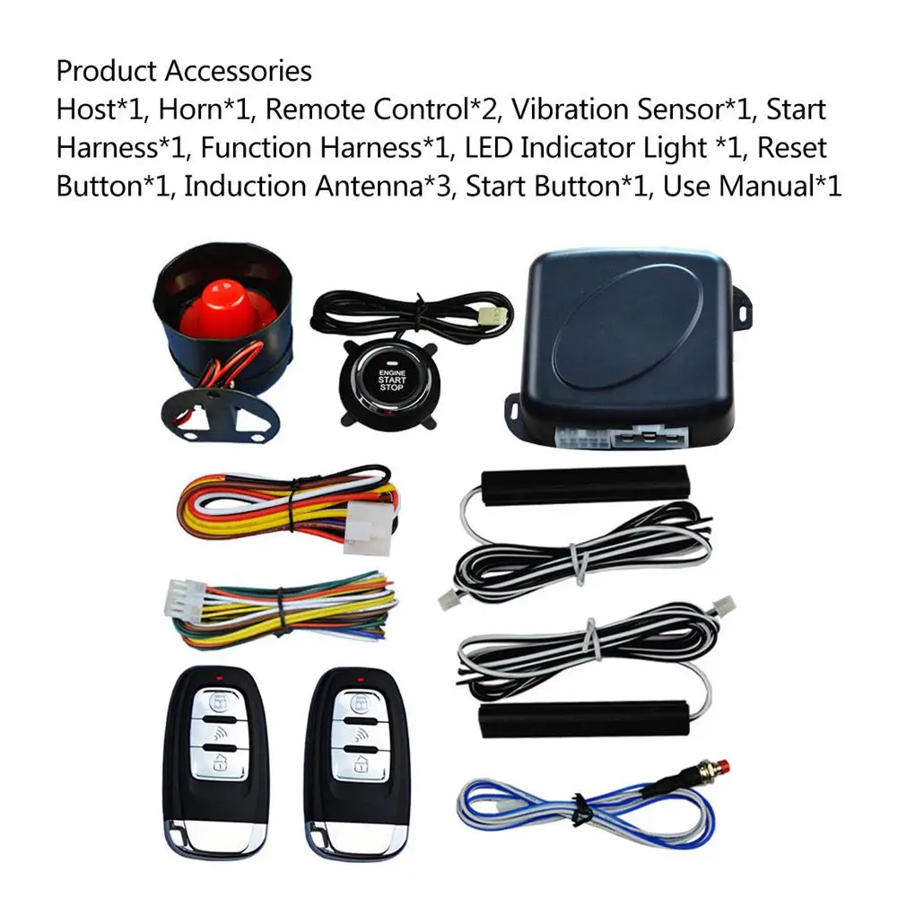 

Auto Anti-theft Alarm Car Comfortable Keyless Entry One Button Start Remote Control System Automobile Car Accessories