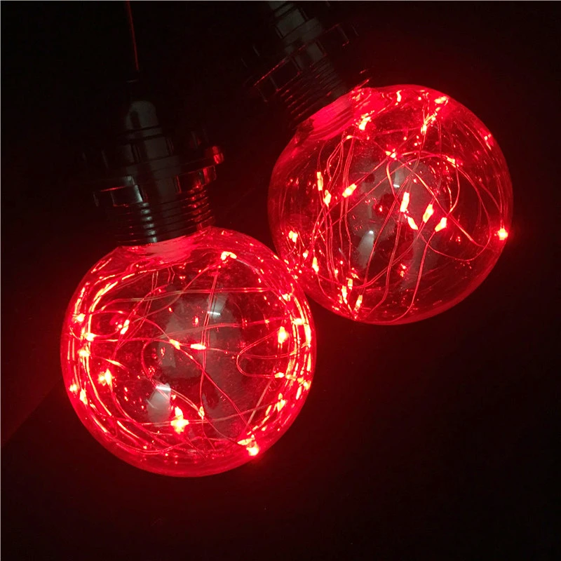 E27 светодиодный RGB Рождественский праздничный светильник в виде Драконий жемчуг, медная проволочная полоса, светодиодный AC85-265 Эдисона для прополки, Декор, вечерние лампы, подвесной светильник