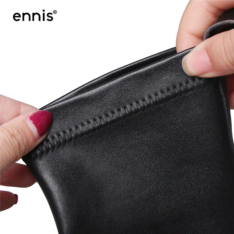 ENNIS/ г.; Модные женские растягивающиеся ботинки; черные ботильоны на платформе; женские осенние ботинки; Повседневная обувь без застежки с круглым носком в Корейском стиле; A940