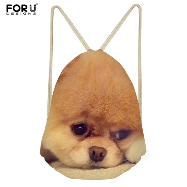 Forudesigns, милое животное Pomeranians женская сумка Feminina рюкзак маленькая Туристическая сумка со шнурками спортивные сумки Cinch Sackback для девочек - Цвет: H3218Z3