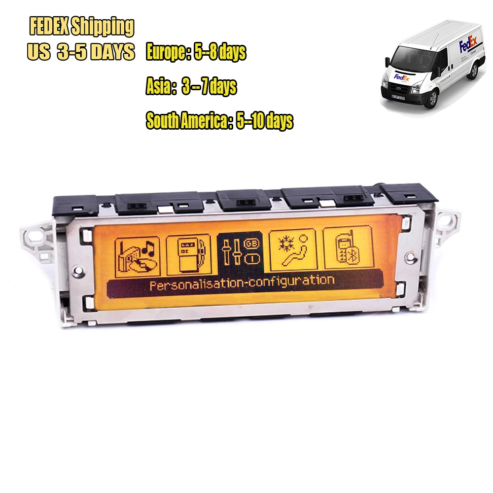

Yellow monitor screen 5 menu display Radio/CD/AUX/MP3/USB FOR Peugeot 307 407 408 C5 Sega triumph Yellow Screen (12 pin)