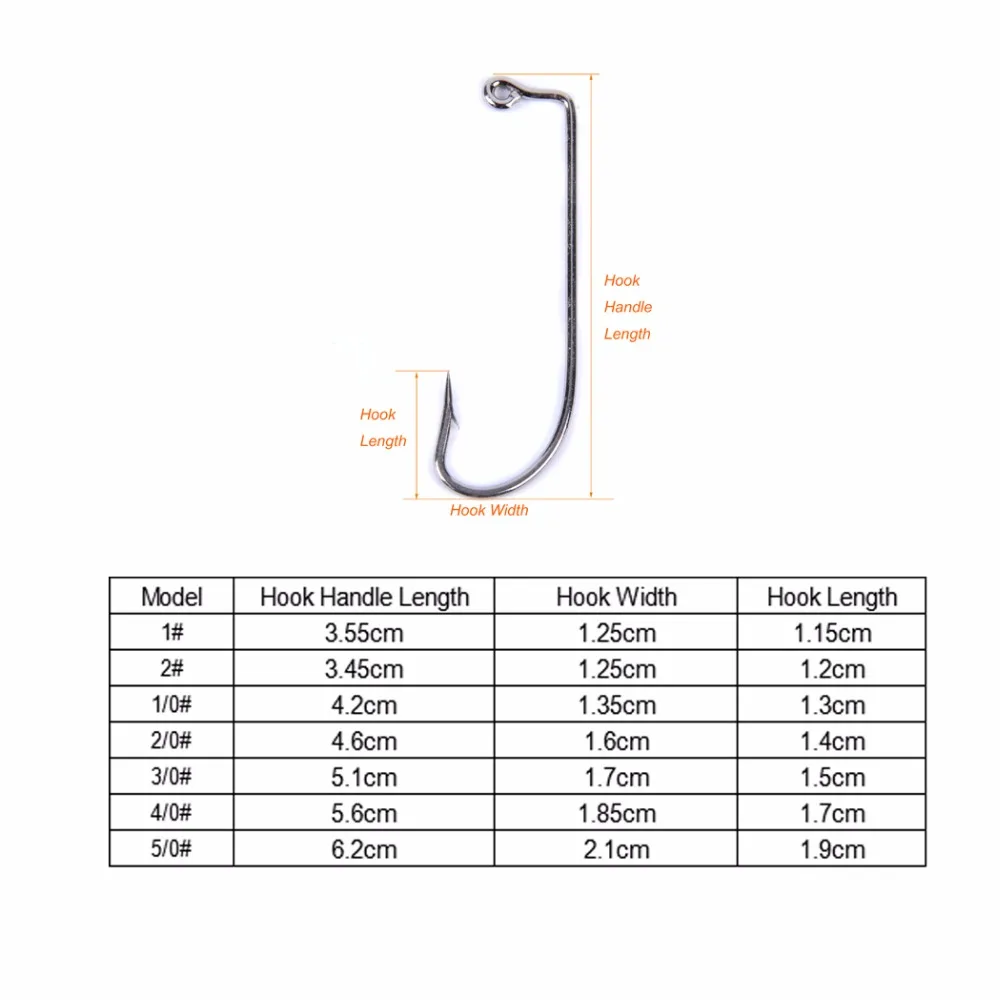 200 шт. Размер 2#-5/0# Высокоуглеродистый офсетный крючок, стальной рыболовный крючок, рыболовный крючок, рыболовные снасти, аксессуар, инструмент