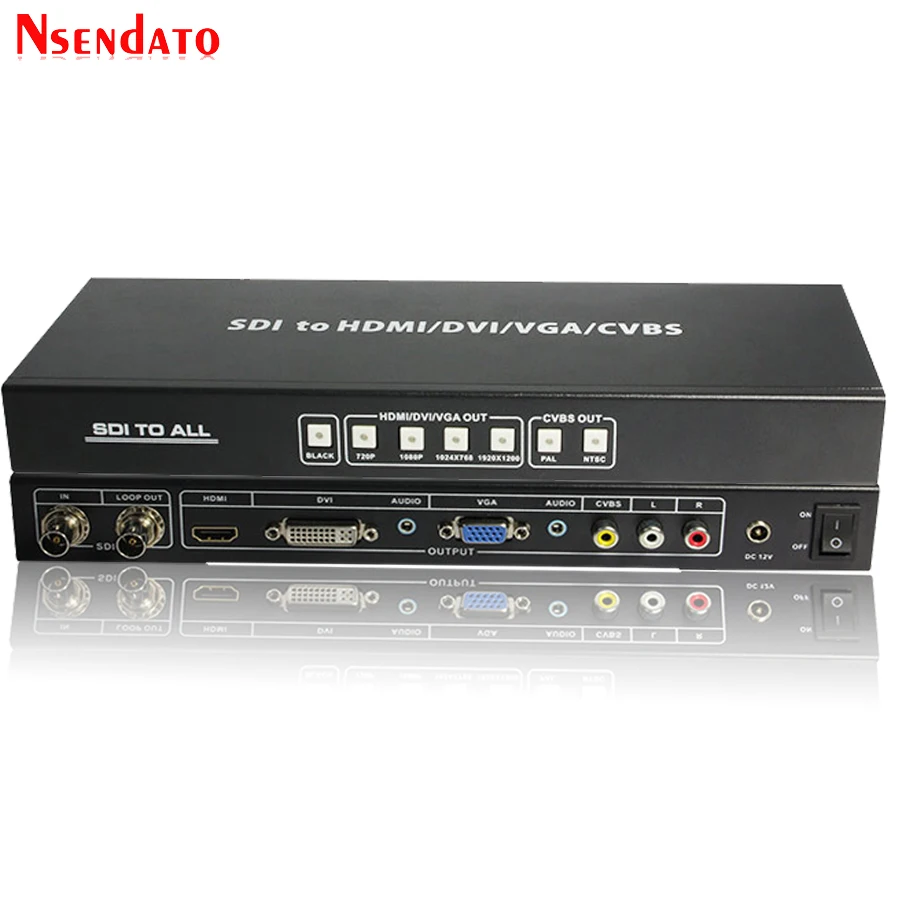 HD 3G SDI to HDMI VGA DVI вход CVBS всех скейлер конвертер R/L AV видео Siginal разветвитель