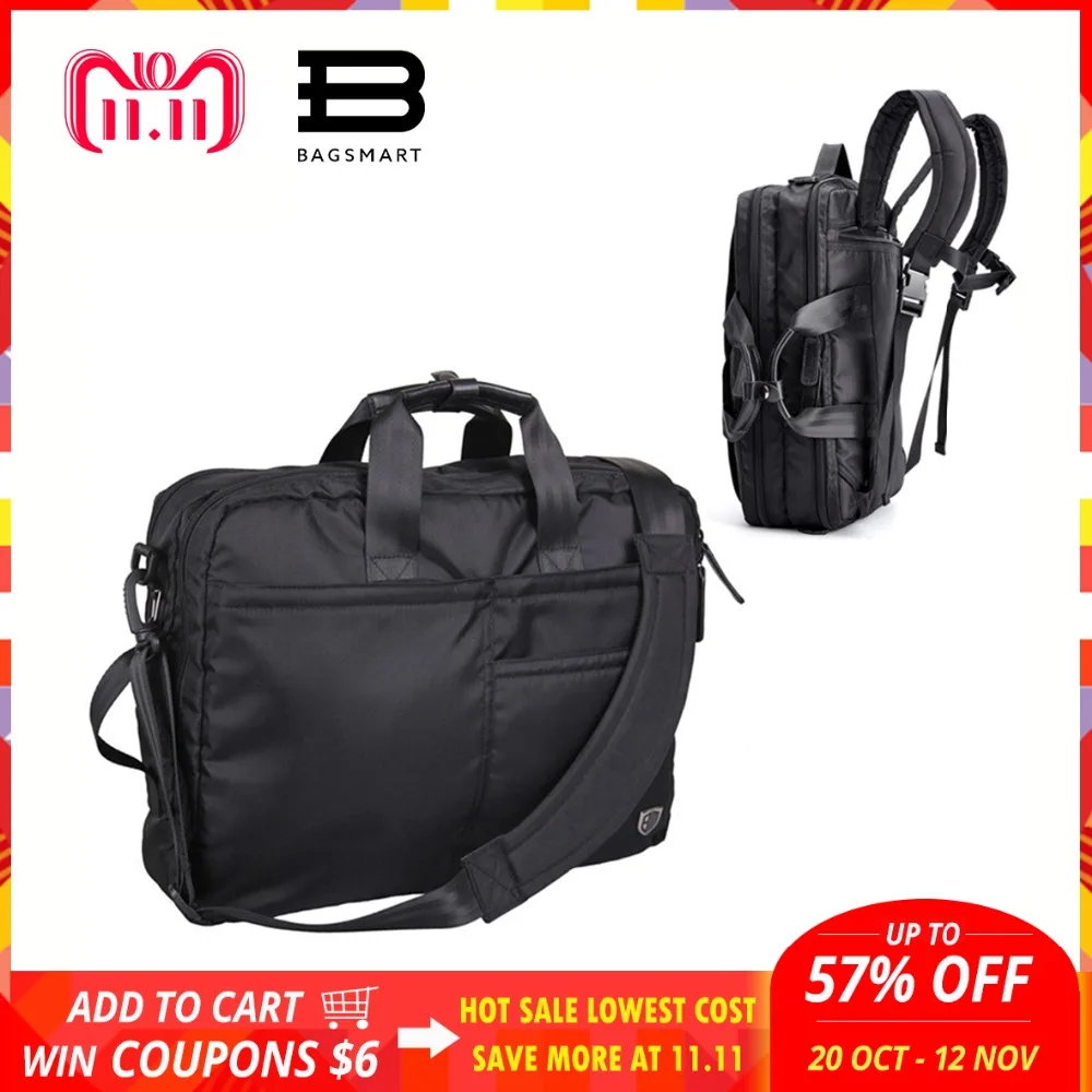 BAGSMART Multifunction Men Laptop Backpack Black Laptop Bag For 14-16 Inch Computer Polyester Laptop Backpack Bag Travel Bags BAGSMART Multifunction Men Laptop Backpack Black Laptop Bag For 14-16 Inch Computer Polyester Laptop Backpack Bag Travel Bags