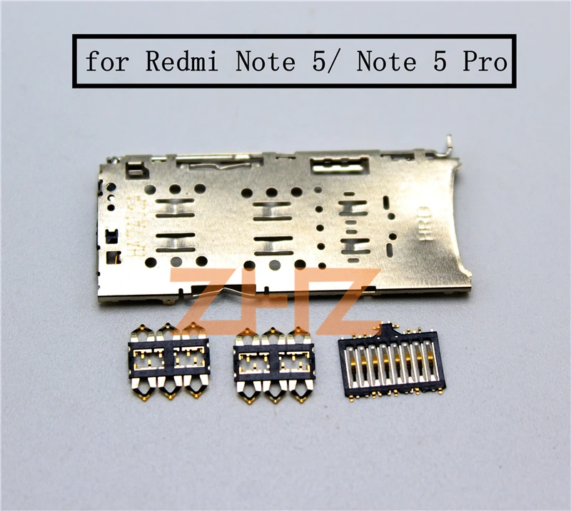 

for Xiaomi Redmi Note 5 Pro Card Reader Nano SIM Micro SD Card Slot Reader Connector Socket Holder Tray Repair Spare Parts