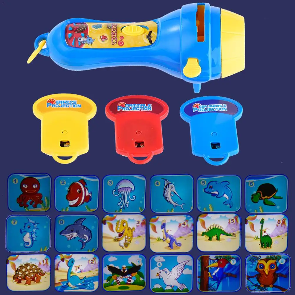 Мини-Проекционный фонарик, обучающий светильник, игрушки для детей, мигающий светильник, сказочный светильник для сна, проекционный светильник, светодиодный сказочный набор