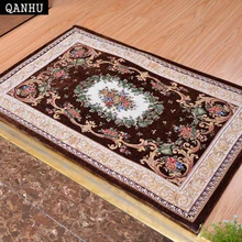 QANHU ретро высокой плотности жаккардовый ковер нескользящий дверной коврик в поглощающей воде моющиеся декоративные тканевые подкладки