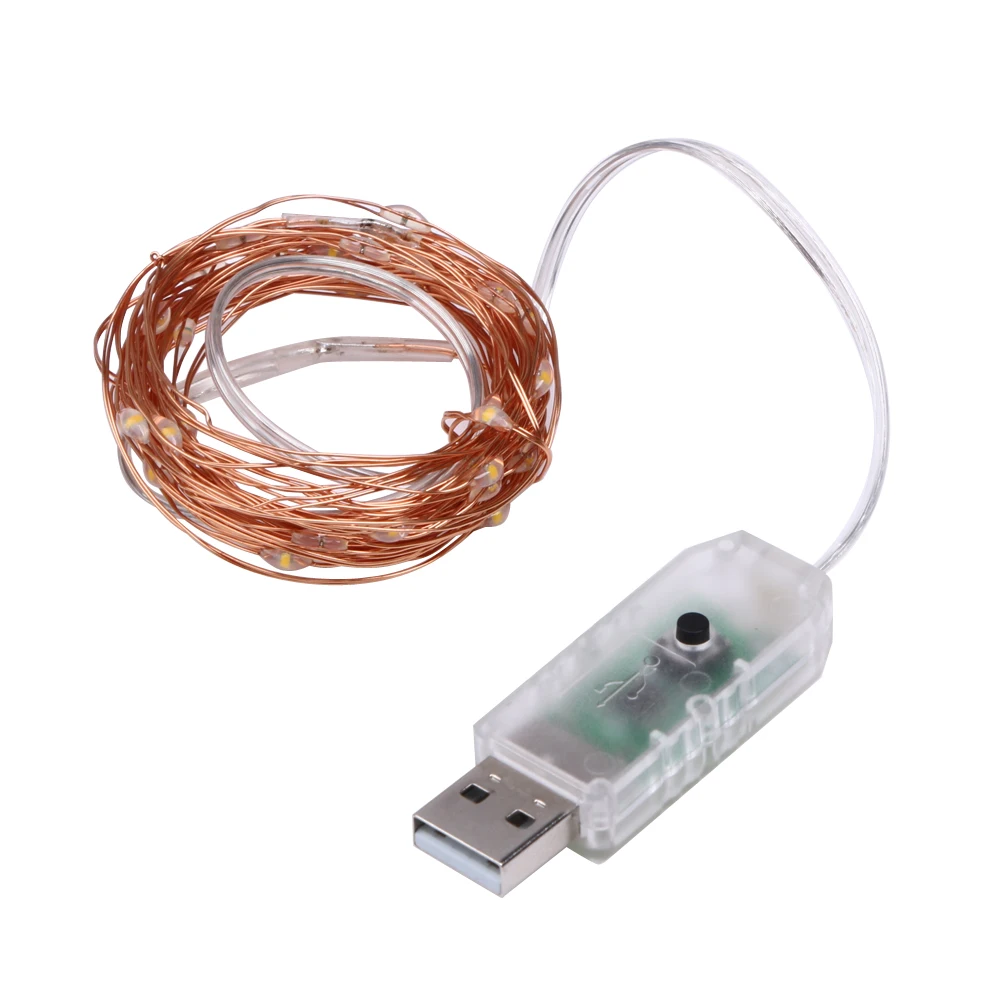

USB Power 10Meter 100LED Christmas Copper Wire String Fairy Lights 8 modes Lighting Strings for Festival Chistmas Decoration