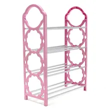 430*180*580mm Shoe Rack 4 Tier Shoe Storage Shelves Organiser Shelf Holder Stand Four Colors Delivered In Random