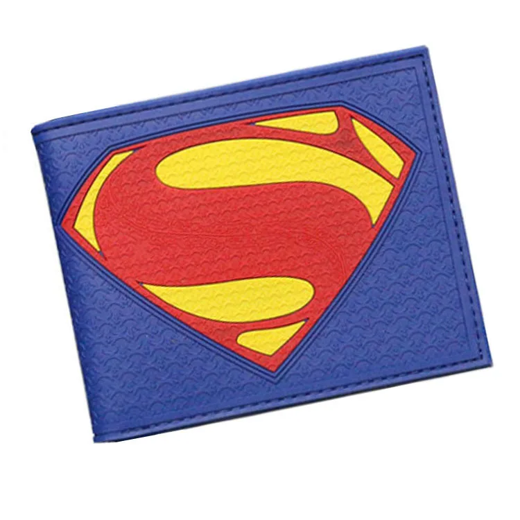 Marvel Super Hero series Superman wallet women&men Biold leather pu purse for boys cool gift