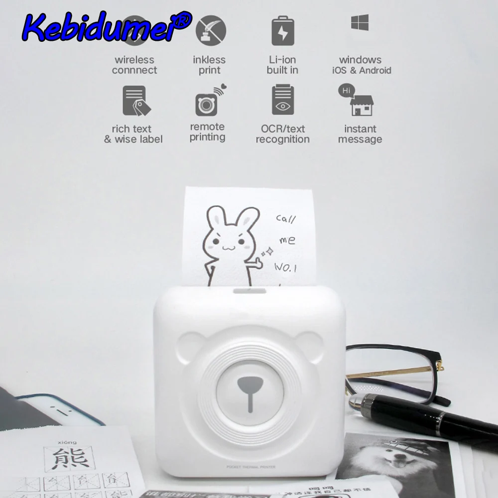 

Universal Thermal Bluetooth Printer 58mm Mini Wireless POS Thermal Picture Photo Printer GZM5804 For Android IOS Mobile Phone