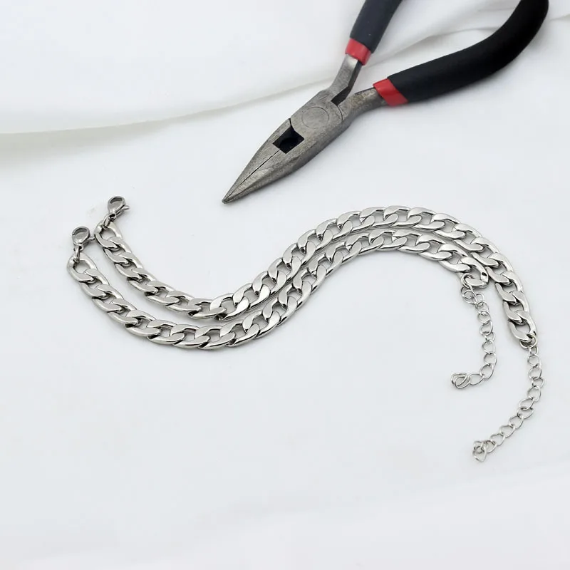 

stainless steel chain on hand mens bracelet silver adjustable bracelets simple women accessories couple wholesale 2019 Gift girl