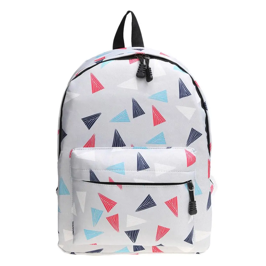 

Canvas Geometric Patterns Printed Backpacks School Bag bag 39cm 15 2inch 11cm 4 3inch 27cm 10 5inch Medium Convertible
