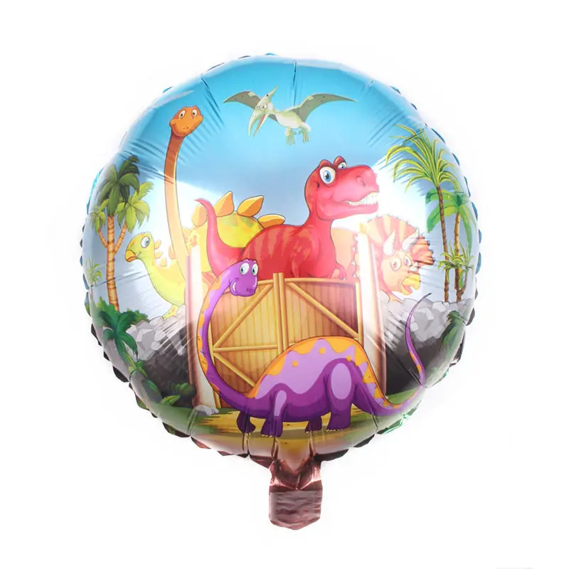 

XXPWJ New 18-inch round dinosaur aluminum balloon Children's holiday party decoration balloons High quality K-030