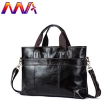 Черный мужской портфель из натуральной кожи с коровой кожи деловые мужские сумки-мессенджеры и оригинальные портфели