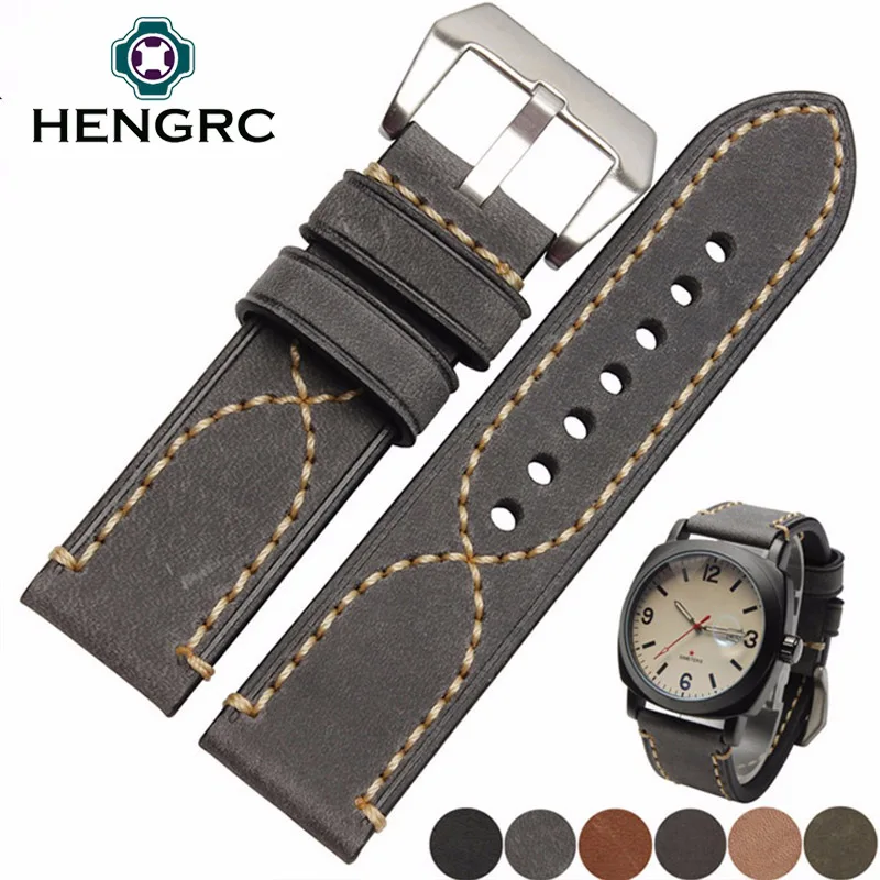 Italy Genuine Leather Watch Band Strap For Panerai 22mm 24mm Watchbands Lady Men Cowhide Bracelet Stainless Steel Buckle Italy Genuine Leather Watch Band Strap For Panerai 22mm 24mm Watchbands Lady Men Cowhide Bracelet Stainless Steel Buckle