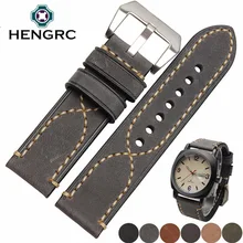 Italy Genuine Leather Watch Band Strap For Panerai 22mm 24mm Watchbands Lady Men Cowhide Bracelet Stainless Steel Buckle Italy Genuine Leather Watch Band Strap For Panerai 22mm 24mm Watchbands Lady Men Cowhide Bracelet Stainless Steel Buckle