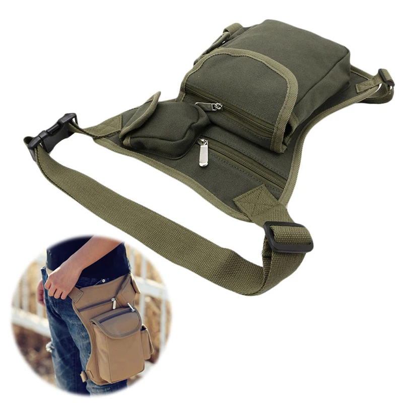 Buy Men's Motorcycle leg fanny pack Hip Waist Canvas
