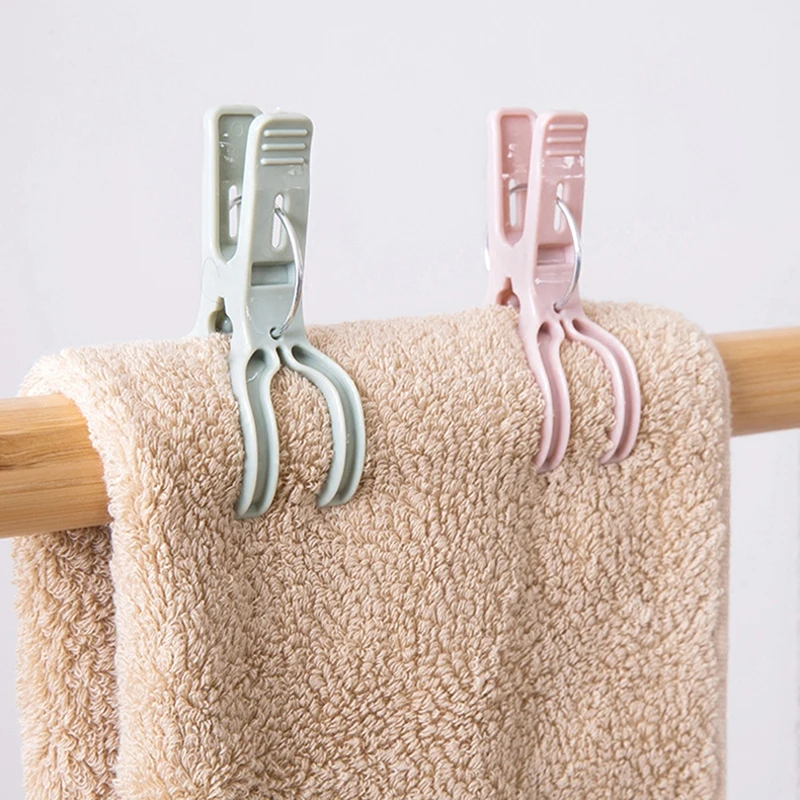 4pcs 13*7.8cm Plastic Large Size Towel Pegs Clips Quilt Bed Sheets