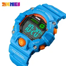 SKMEI – montre-bracelet numérique pour enfants, étanche 50M, boîtier en plastique, alarme, pour garçons et filles, nouvelle collection 1484