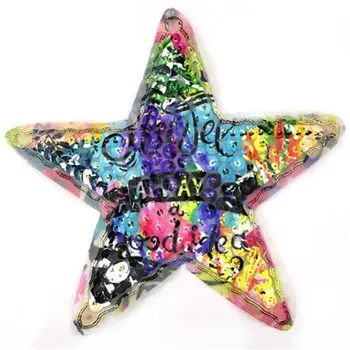 

Cartoon Patch 200mm Large Star Logo suquins Diy women Embroidery flower patches for clothing applique Stickers Free Shipping