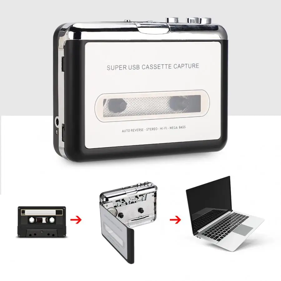 

12V USB Tape Cassette Player Cassette to MP3 Converter Capture Audio Music Player Cassette Recorders Convert Music
