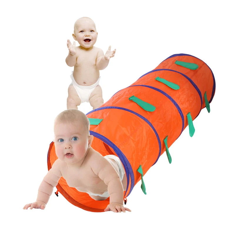 

120cm Long Kids Crawling Pop up Toy Tent Portable Play Tunnel Discovery Tube Fortable Outdoor/Indoor Game Crawl Tunnel Tent