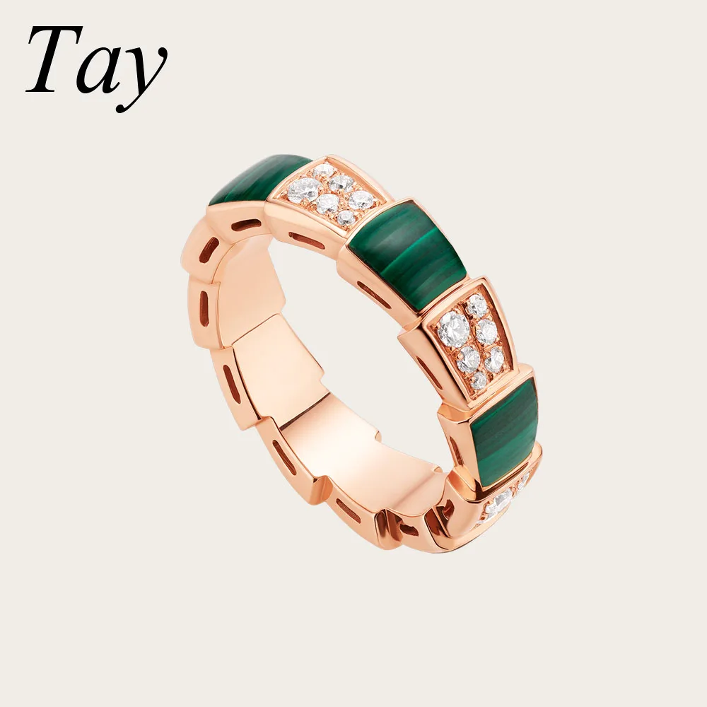 

Tay Bulgaria rings jewelry The New 1:1 Original s925 sterling Fashion trend silver female models couple Free shipping Zircon