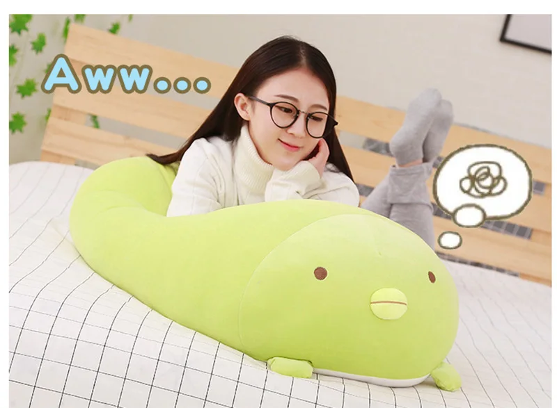 1pcs 28cm 60cm Cute Animals Cat Dinosaur Plush Toys Soft Cartoon Corner Creature Bear Penguin Stuffed Pillows for Children Gifts (12)