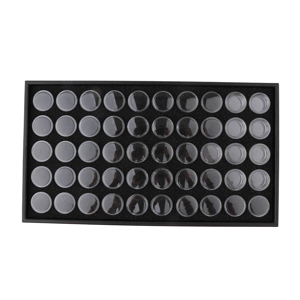 50 Boxes Makeup Empty Storage Box For Nail Art Tip Rhinestone Gem Glitter Powder Cosmetic Hard Plastic Jar Travel Organizer