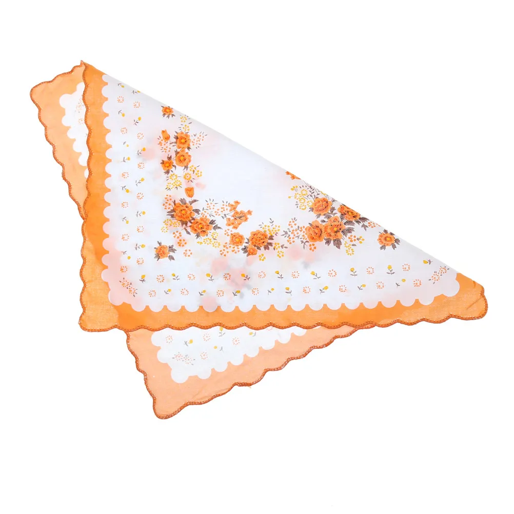  10pcs Delicate Vintage Pretty Floral Flowers Handkerchief Lady Women Kids Cotton Hanky