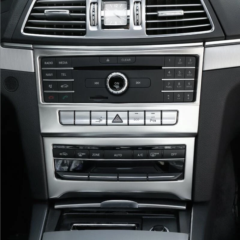 Car Styling Center Console Air Conditioning CD panel Decorative Cover trim For Mercedes-Benz E Class Coupe W207 C207 2014-2016 | Автомобили