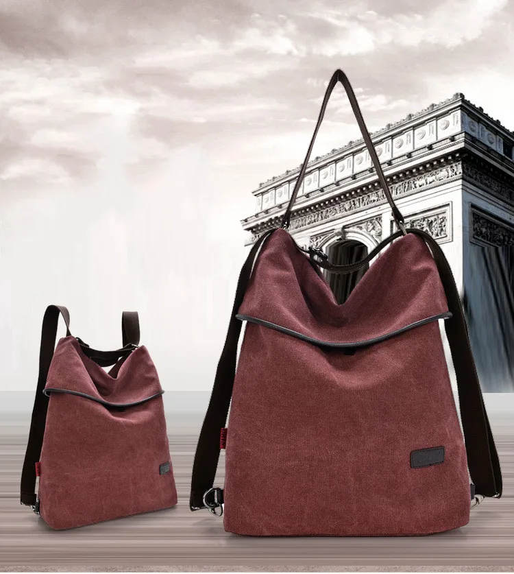 

2016 Thickening Women's Multifunctional Canvas Handbag All-match Women's Bag Shoulder Bag Small Bag Double-Shoulder Bag