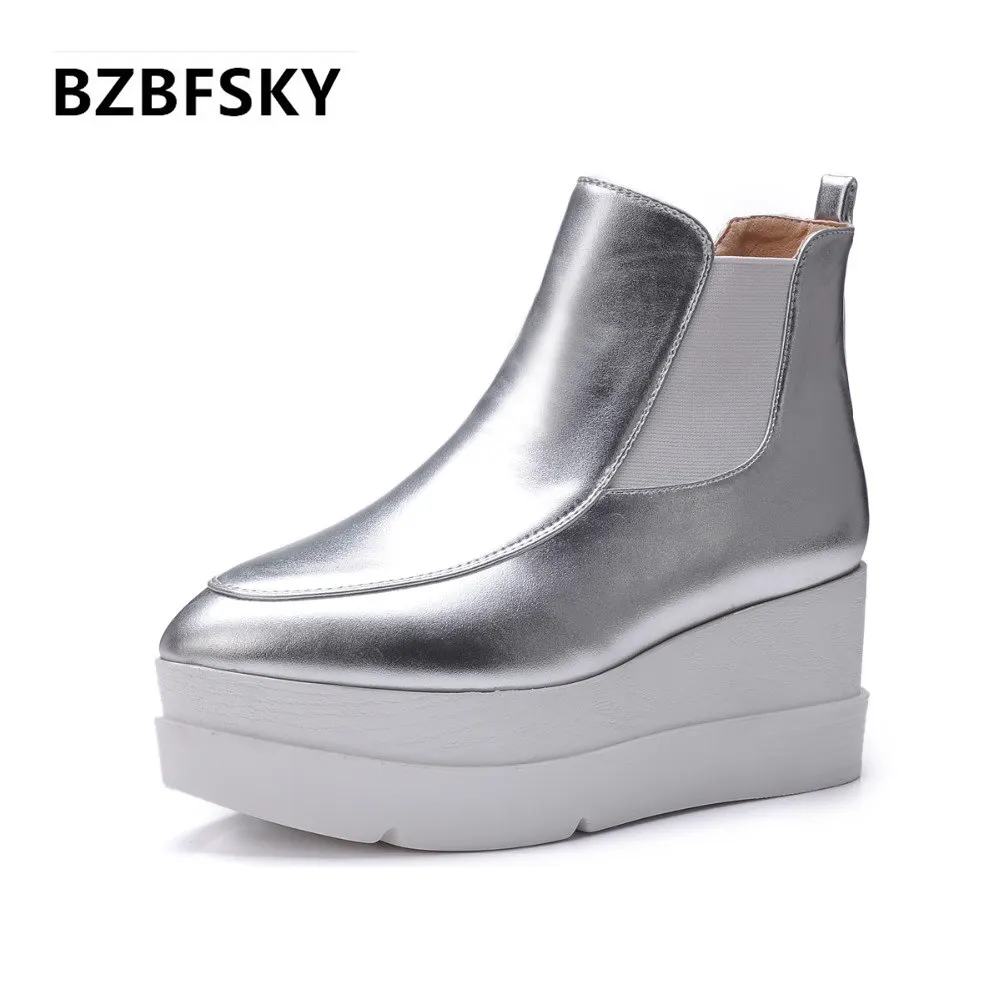

Autumn new Hot luxury women's ankle boots women casual shoes high heels martin boots 3 color pointed toe platform heel shoes