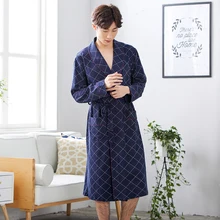 Autumn Men's Bath Robe Long-sleeve Kimono Pajamas For Men Bathrobe Male Spa Night Dress Gown Hombre Sleepwear Autumn Men's Bath Robe Long-sleeve Kimono Pajamas For Men Bathrobe Male Spa Night Dress Gown Hombre Sleepwear