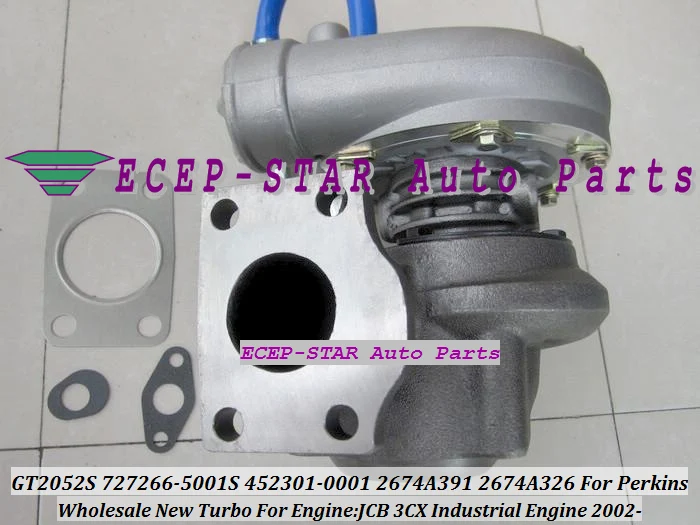 GT2052S 727266-5001S 452301-0001 727266-0001 2674A391 2674A326 turbo For Perkins JCB 3CX Industrial Engine 2002- (1)