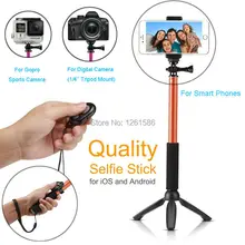 For Samsung S6 S5 S7 Edge +/For LG G4 Camera Photo Selfie Stick Extendable Gopro/Xiaoyi Monopod Bluetooth Shutter+YunTeng Tripod