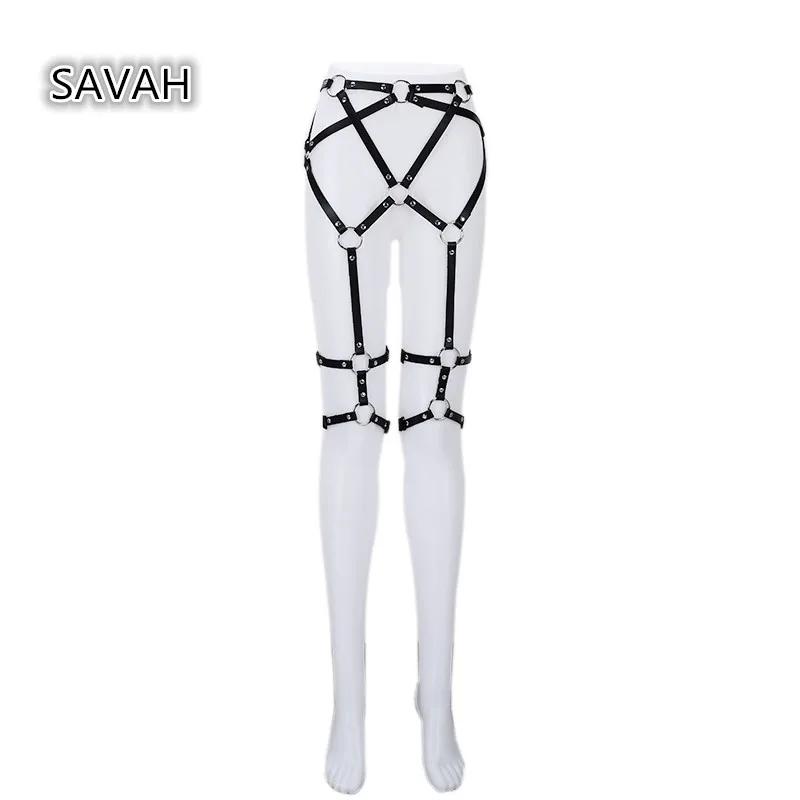 

Fashion Women Harness Body Belts Sexy Garters Bondage Belt Punk Strap Band From Waist To Leg Adjustable Suspender Straps