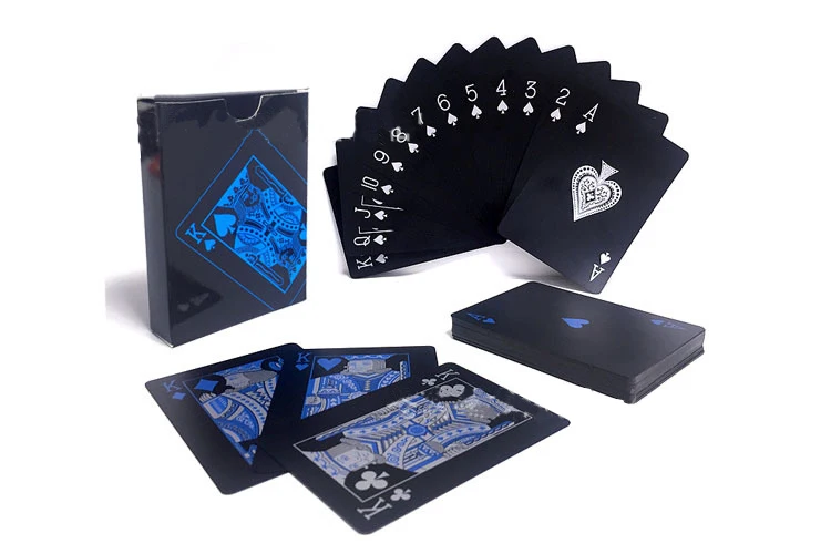 Cool Quality Plastic PVC Poker Waterproof Black Playing Cards Creative Gift Durable Poker