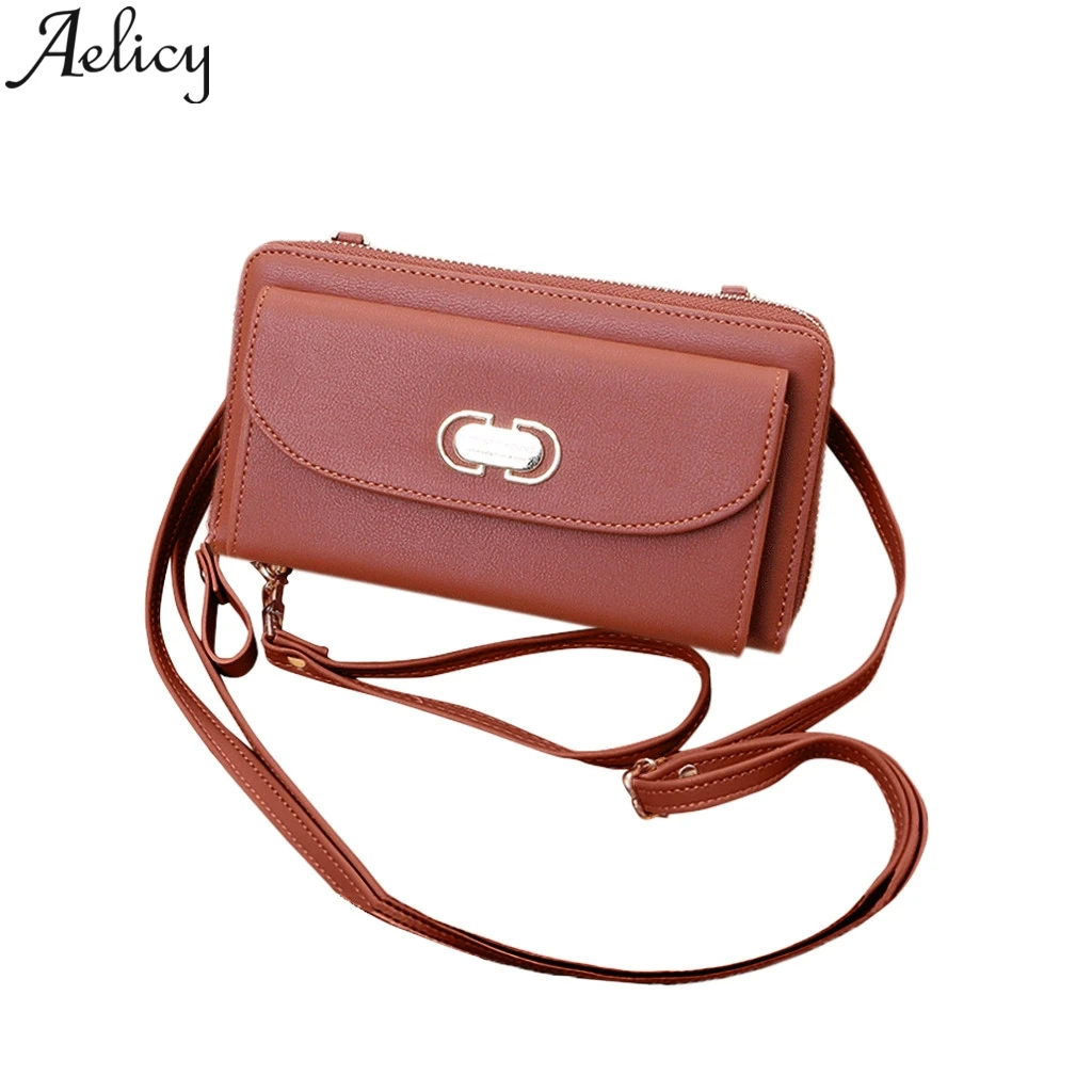 

Aelicy Fashion Messenger Bag For Girls Long Wallet Simple Large Capacity Multi-function Mobile Phone Bag Crossbody Chain Bag