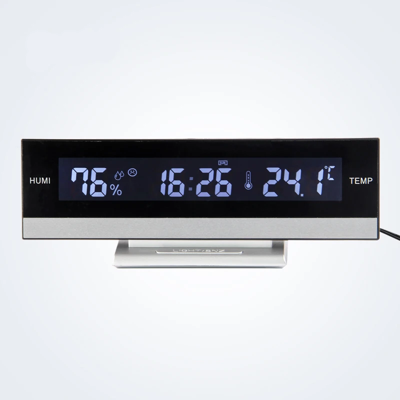 ЖК-цифровой будильник электронные настольные часы светодиодные настольные часы с температурой и влажностью большой номер календарь прикроватные часы Nixie